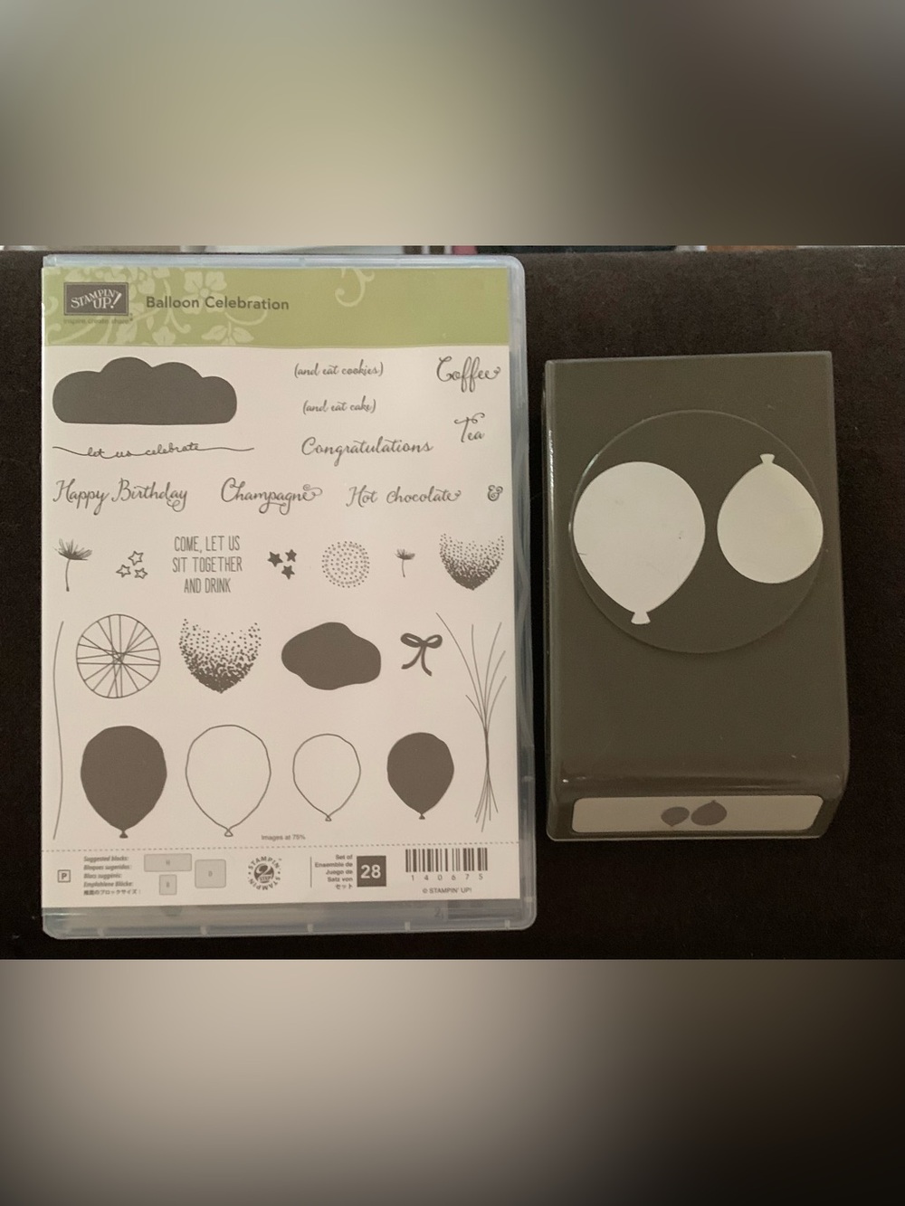 Stampin' Up! Balloon Celebration Double Stamp Set & Balloon Punch Bundle.